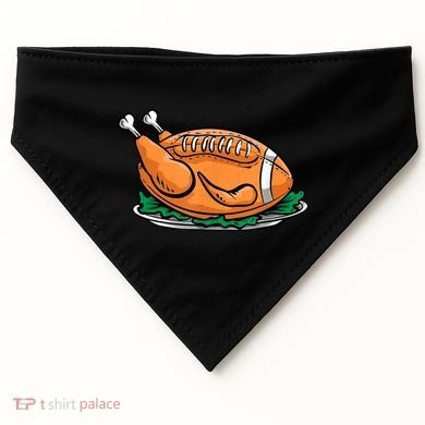 Turkey Football Thanksgiving Dinner USA-Made Doggie Bandana