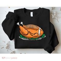 Turkey Football Thanksgiving Dinner Sweatshirt thumb 2