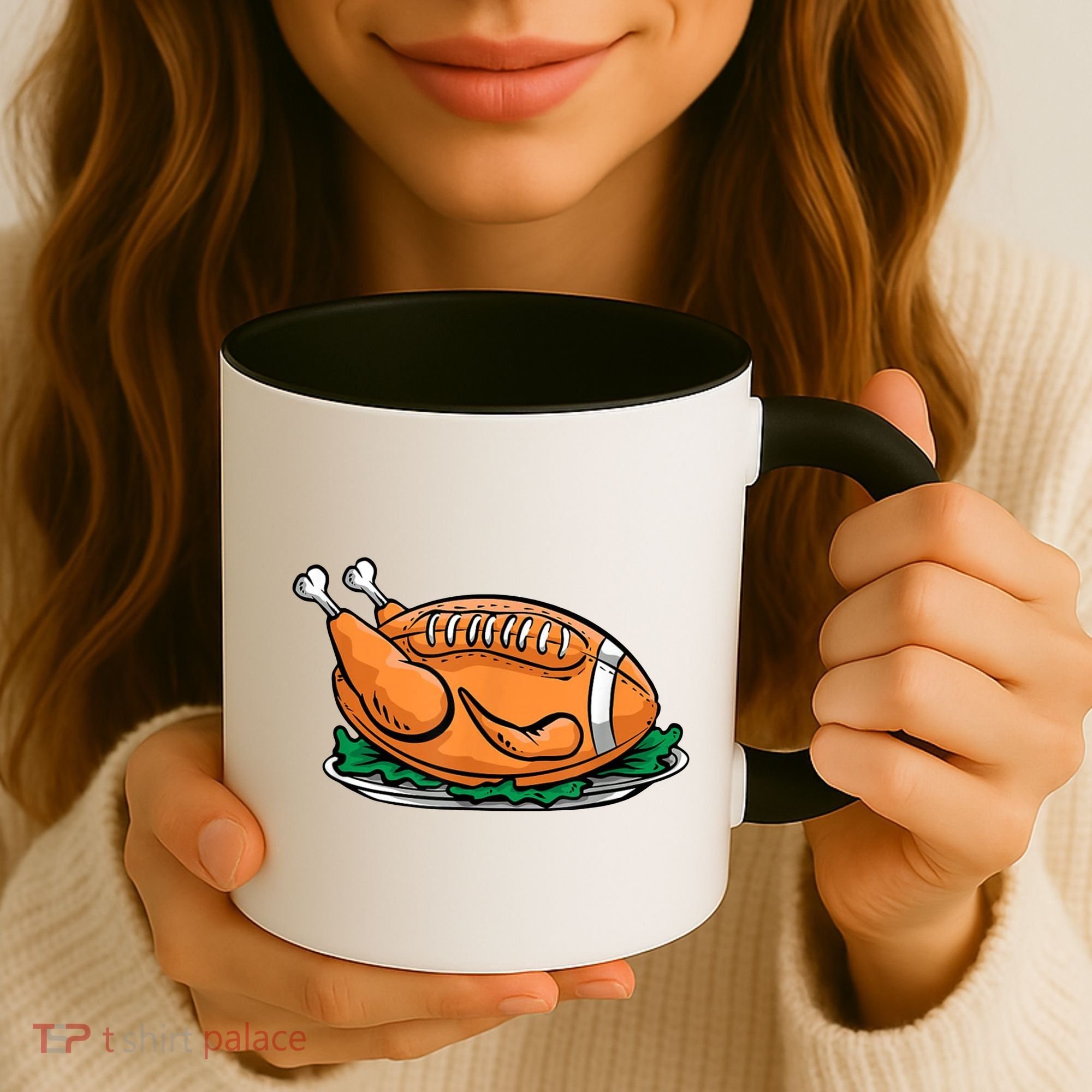 Turkey Football Thanksgiving Dinner Coffee Mug