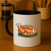 Turkey Football Thanksgiving Dinner Coffee Mug thumb 4