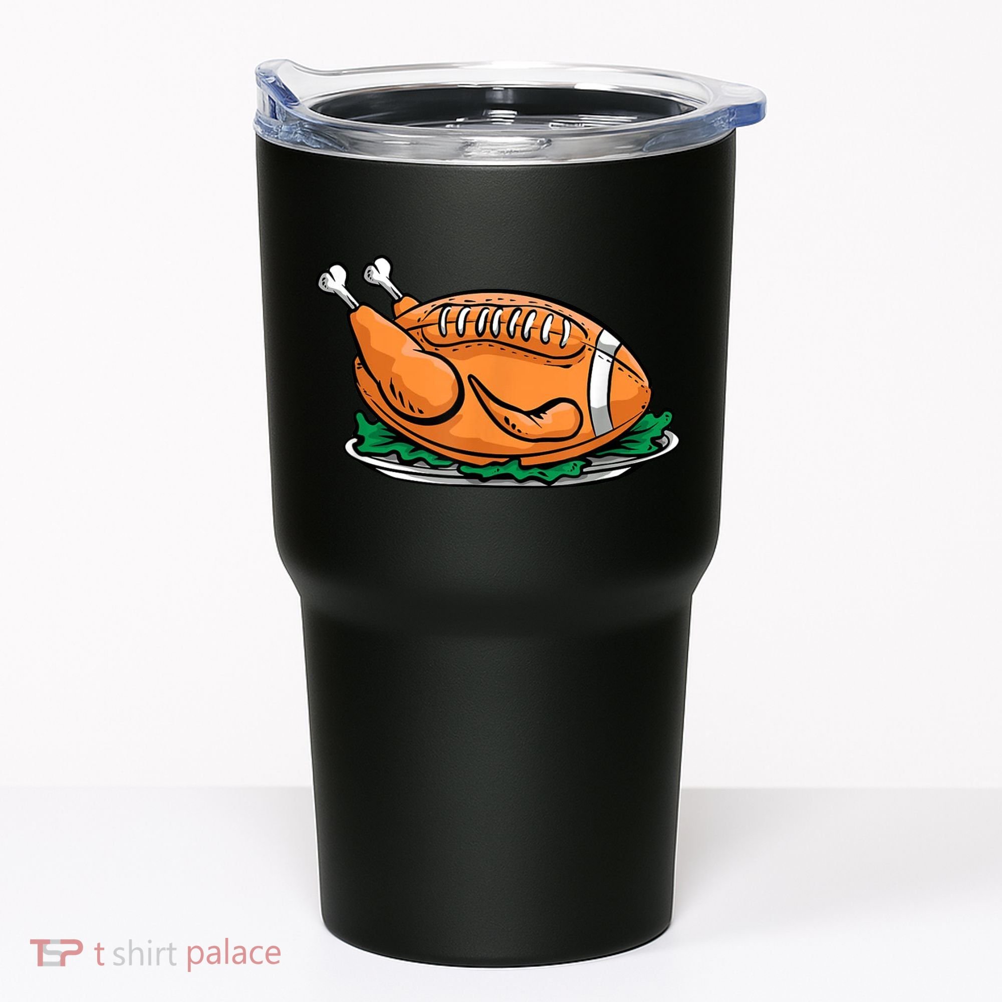 Turkey Football Thanksgiving Dinner Tumbler
