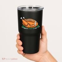 Turkey Football Thanksgiving Dinner Tumbler thumb 2