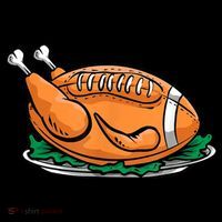 Turkey Football Thanksgiving Dinner Ornament thumb 1