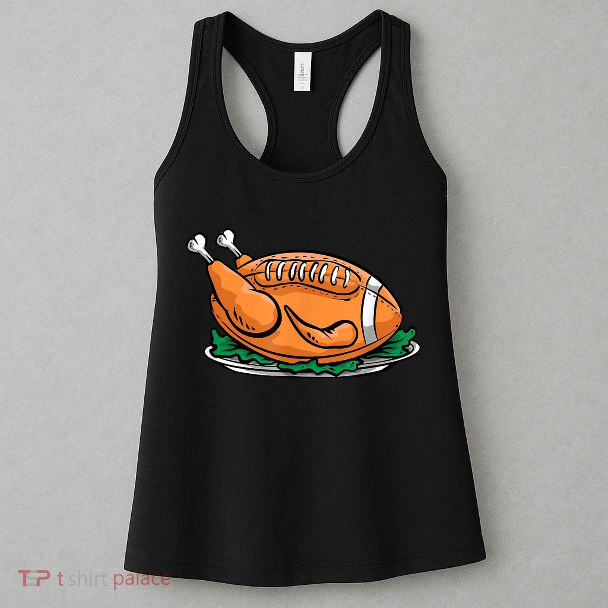 Turkey Football Thanksgiving Dinner Women's Tank Top