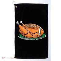 Turkey Football Thanksgiving Dinner Golf Towel thumb 0