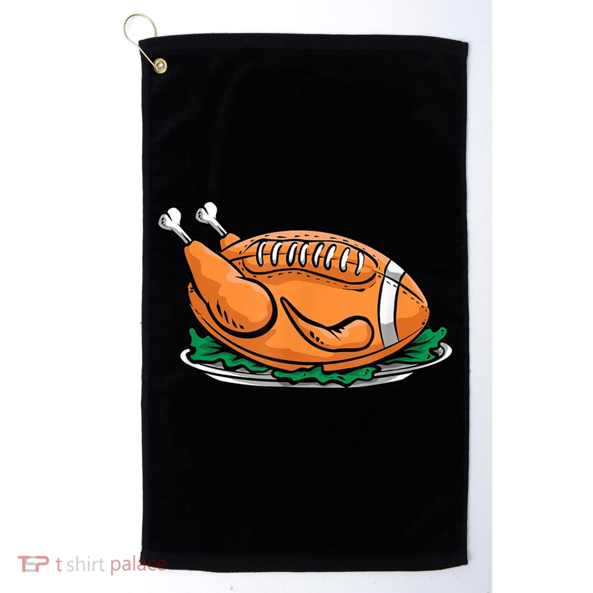 Turkey Football Thanksgiving Dinner Golf Towel