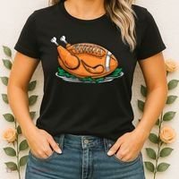 Turkey Football Thanksgiving Dinner Women's T-Shirt thumb 2