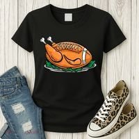 Turkey Football Thanksgiving Dinner Women's T-Shirt thumb 3