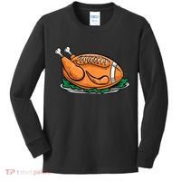 Turkey Football Thanksgiving Dinner Kids Long Sleeve Shirt thumb 0