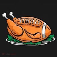 Turkey Football Thanksgiving Dinner Kids Long Sleeve Shirt thumb 2