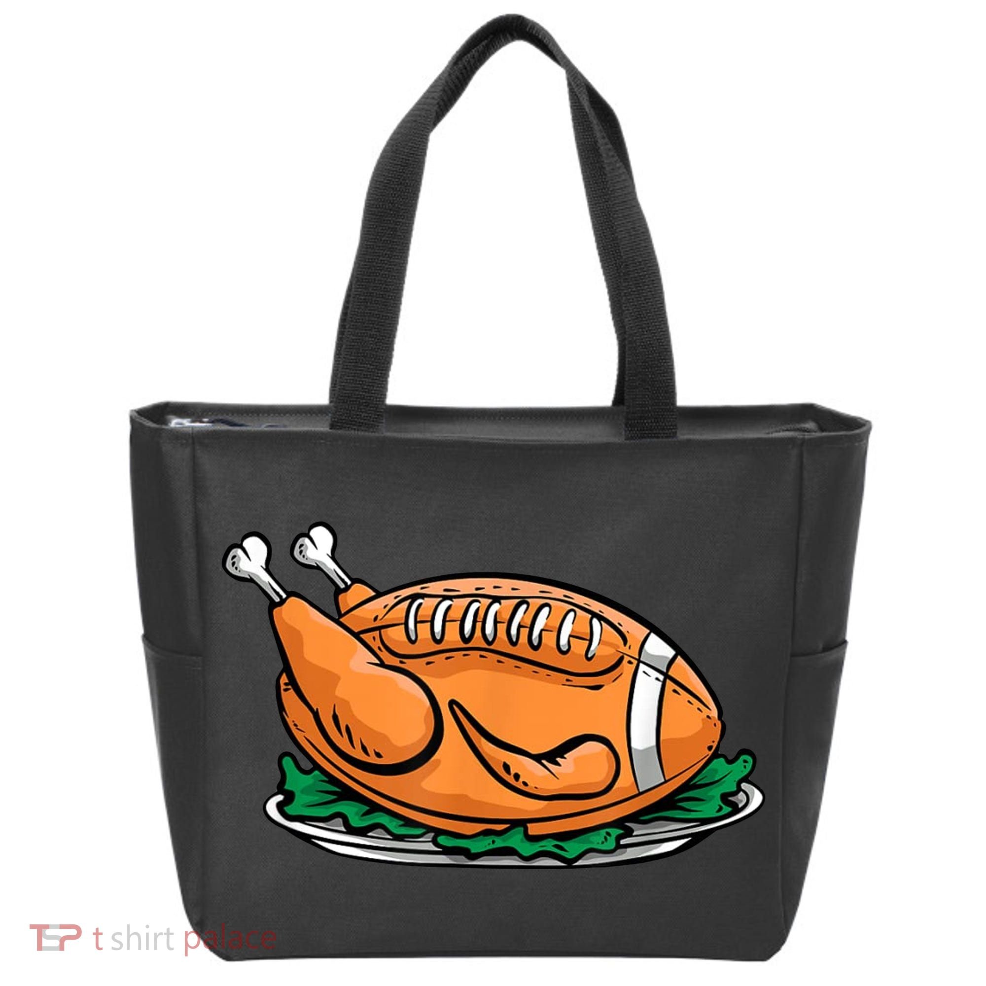 Turkey Football Thanksgiving Dinner Tote Bag