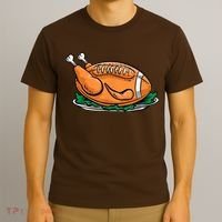 Turkey Football Thanksgiving Dinner T-Shirt thumb 3