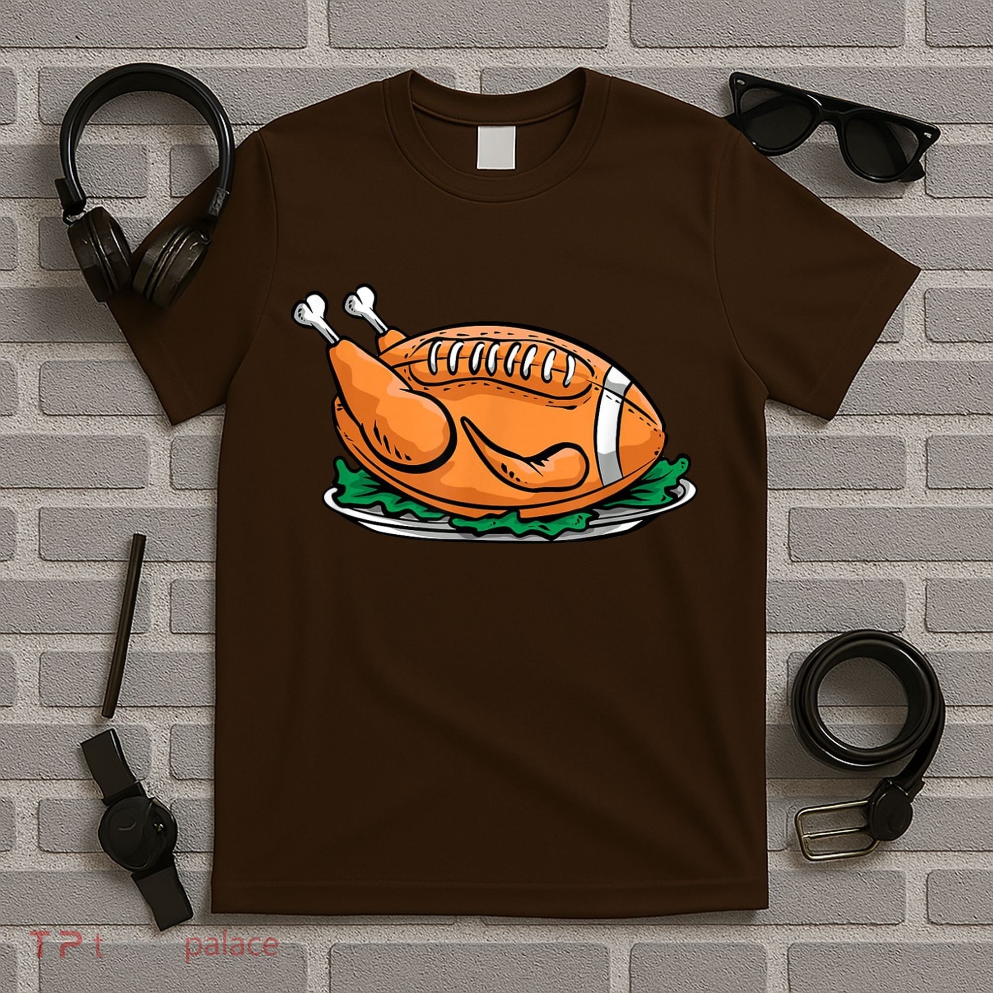 Turkey Football Thanksgiving Dinner T-Shirt