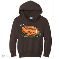 Turkey Football Thanksgiving Dinner Kids Hoodie thumb 0