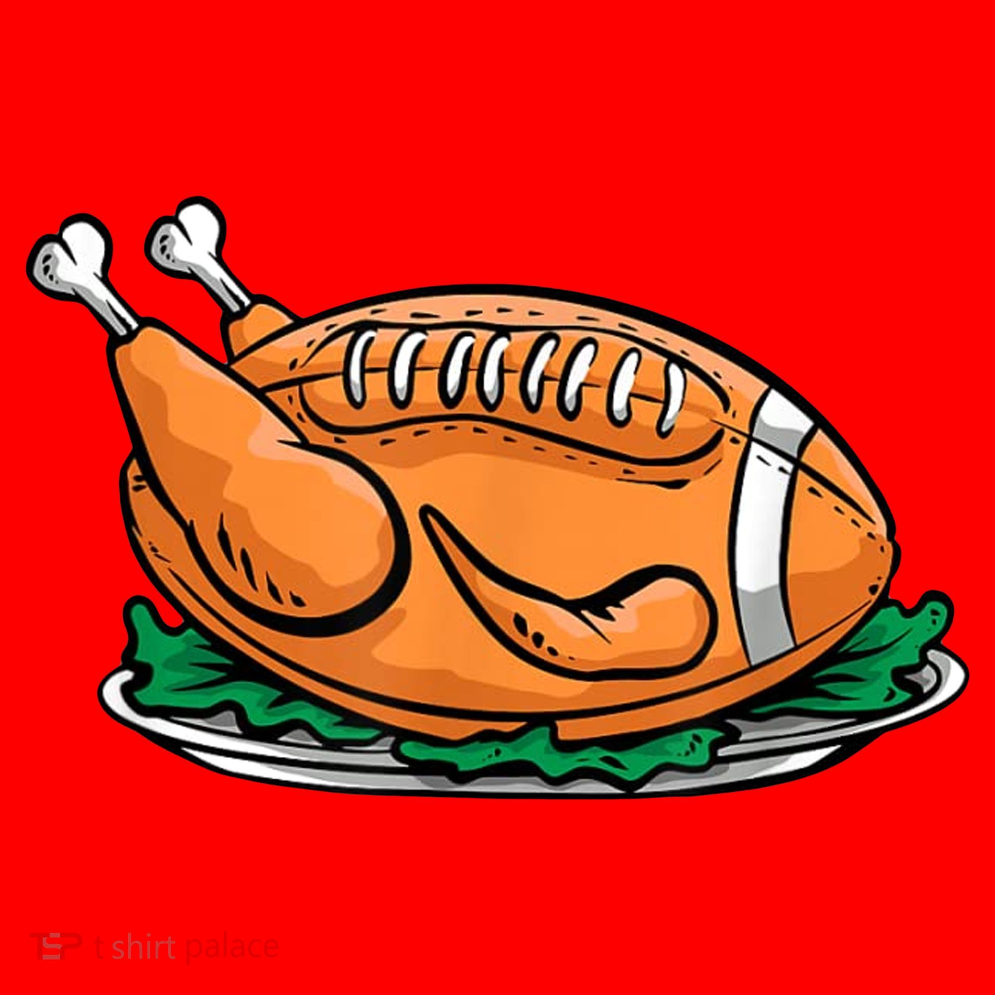 Turkey Football Thanksgiving Dinner Santa Hat