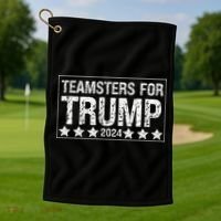 Teamsters For Trump 2024 Golf Towel thumb 1