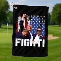 Trump Fight Golf Towel thumb 1