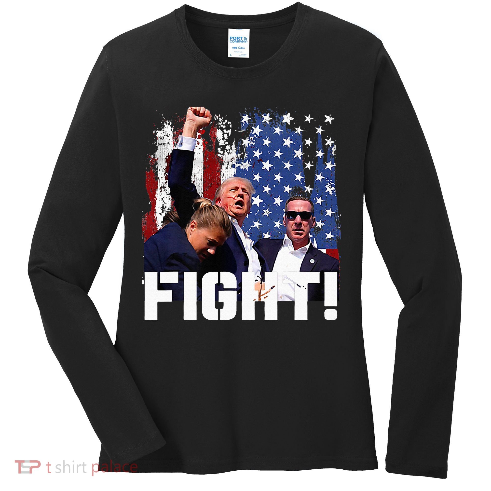 Trump Fight Women's Long Sleeve Shirt
