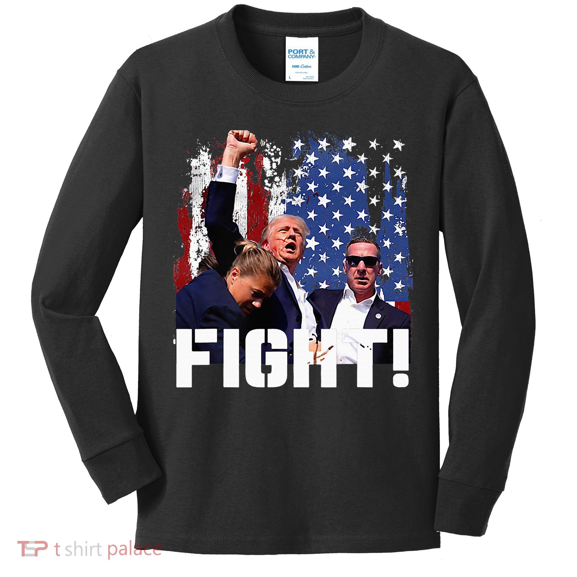 Trump Fight Kids Long Sleeve Shirt