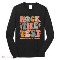 Testing For Teachers Test Day Teacher Rock The Test Long Sleeve Shirt thumb 0