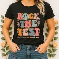 Testing For Teachers Test Day Teacher Rock The Test Women's T-Shirt thumb 2