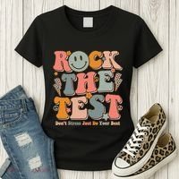 Testing For Teachers Test Day Teacher Rock The Test Women's T-Shirt thumb 3