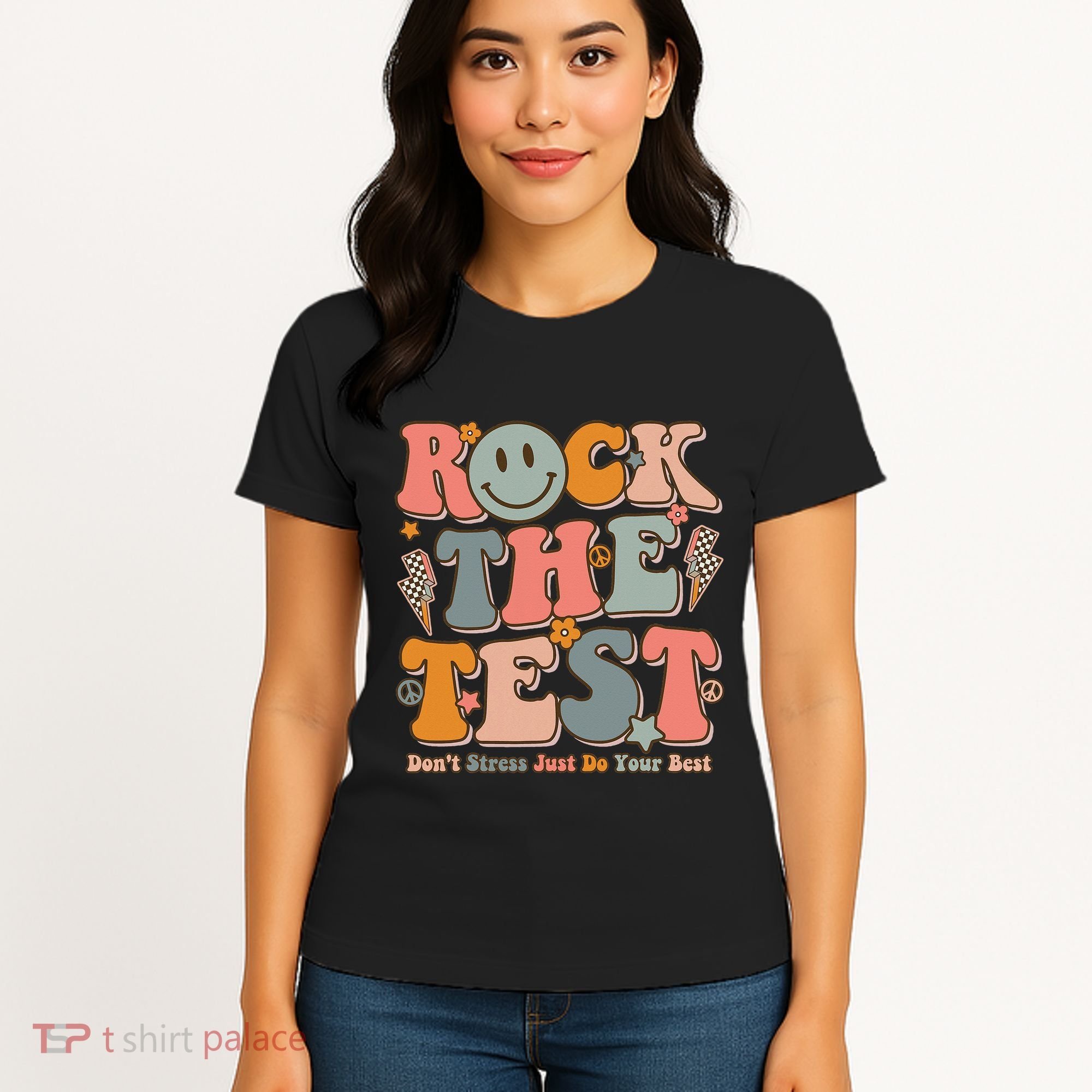 Testing For Teachers Test Day Teacher Rock The Test Women's T-Shirt