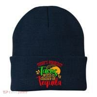Today's Forecast Tacos With A Chance Of Tequila Funny Taco Beanie thumb 0