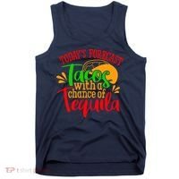Today's Forecast Tacos With A Chance Of Tequila Funny Taco Tank Top thumb 0