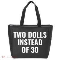 Trump Funny Two Dolls Instead Of 30 Tote Bag thumb 0