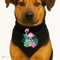 Tropical Flamingo USA-Made Doggie Bandana thumb 1