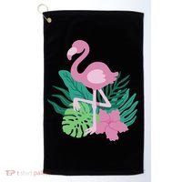 Tropical Flamingo Golf Towel thumb 0