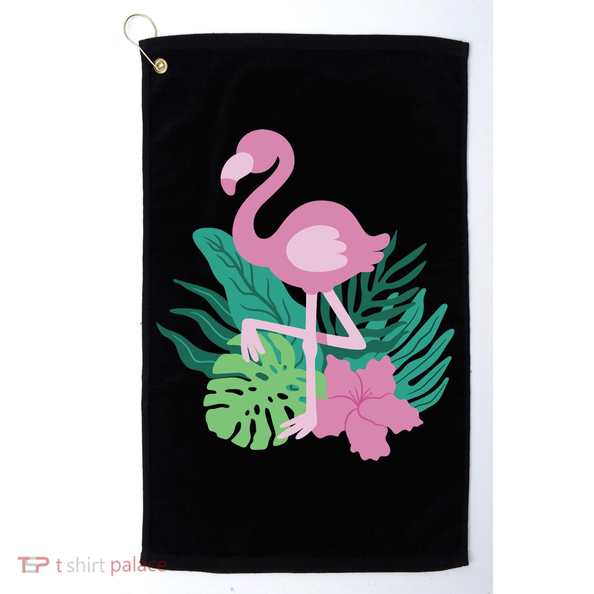 Tropical Flamingo Golf Towel