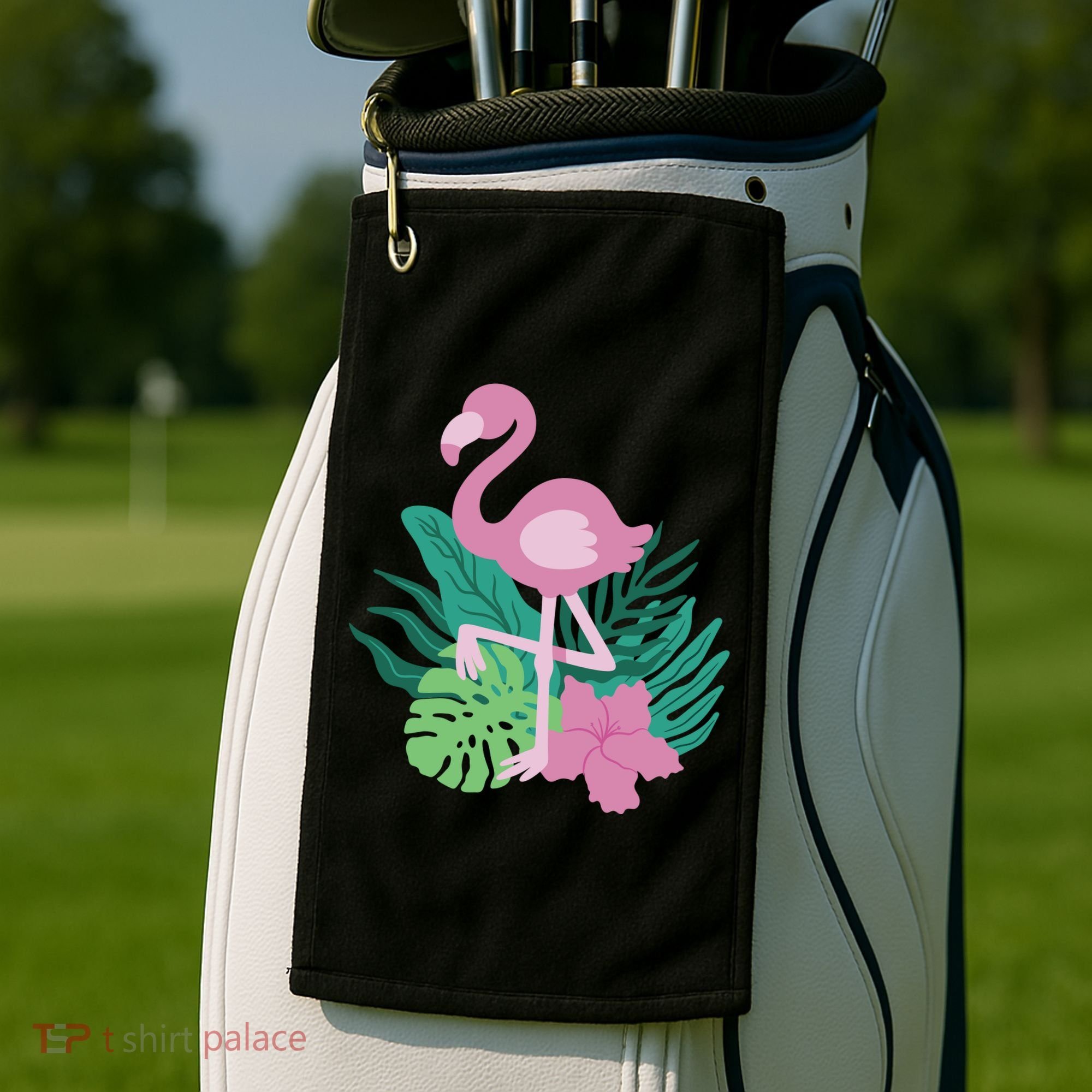 Tropical Flamingo Golf Towel