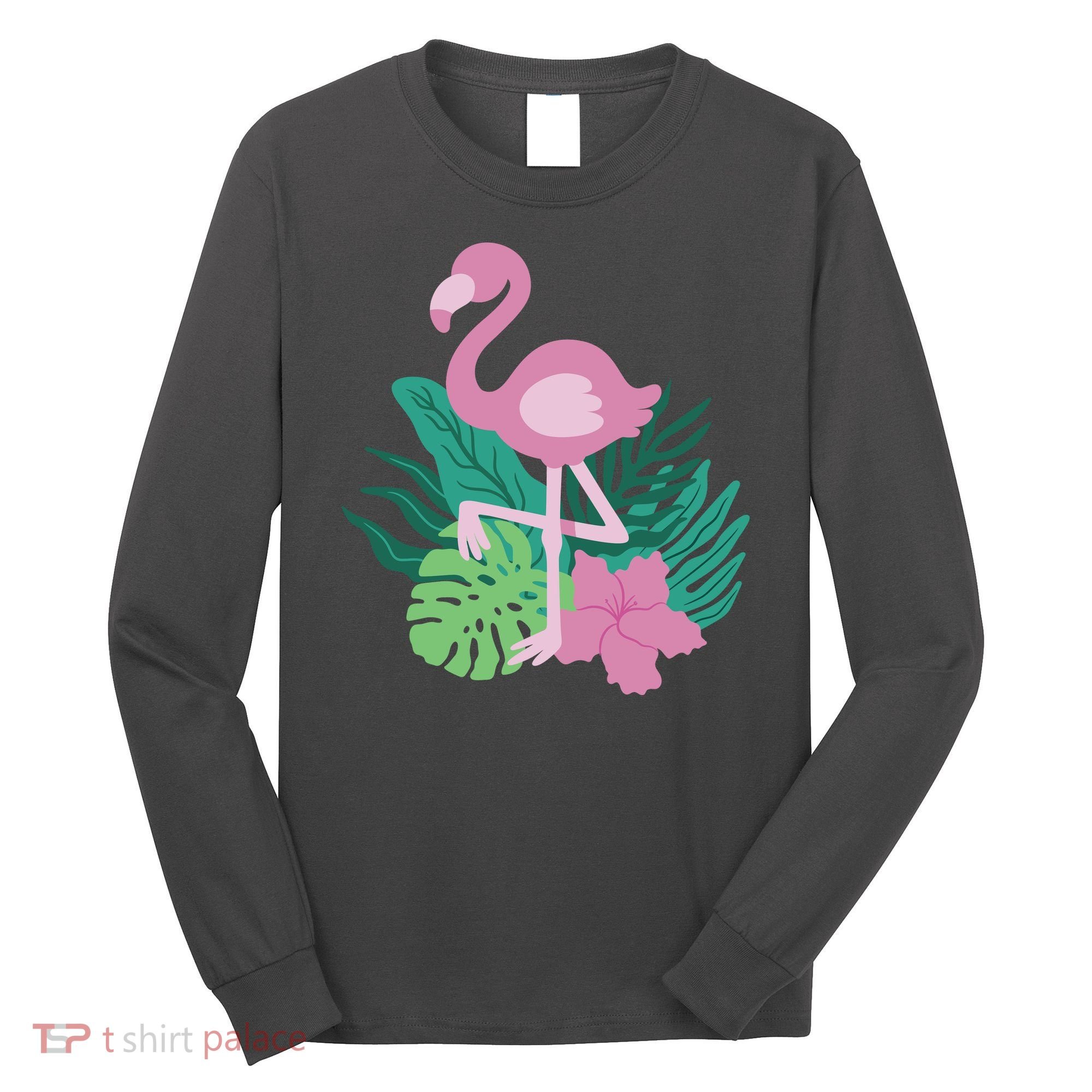 Tropical Flamingo Long Sleeve Shirt