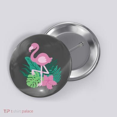 Tropical Flamingo Button