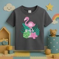 Tropical Flamingo Toddler T-Shirt thumb 3