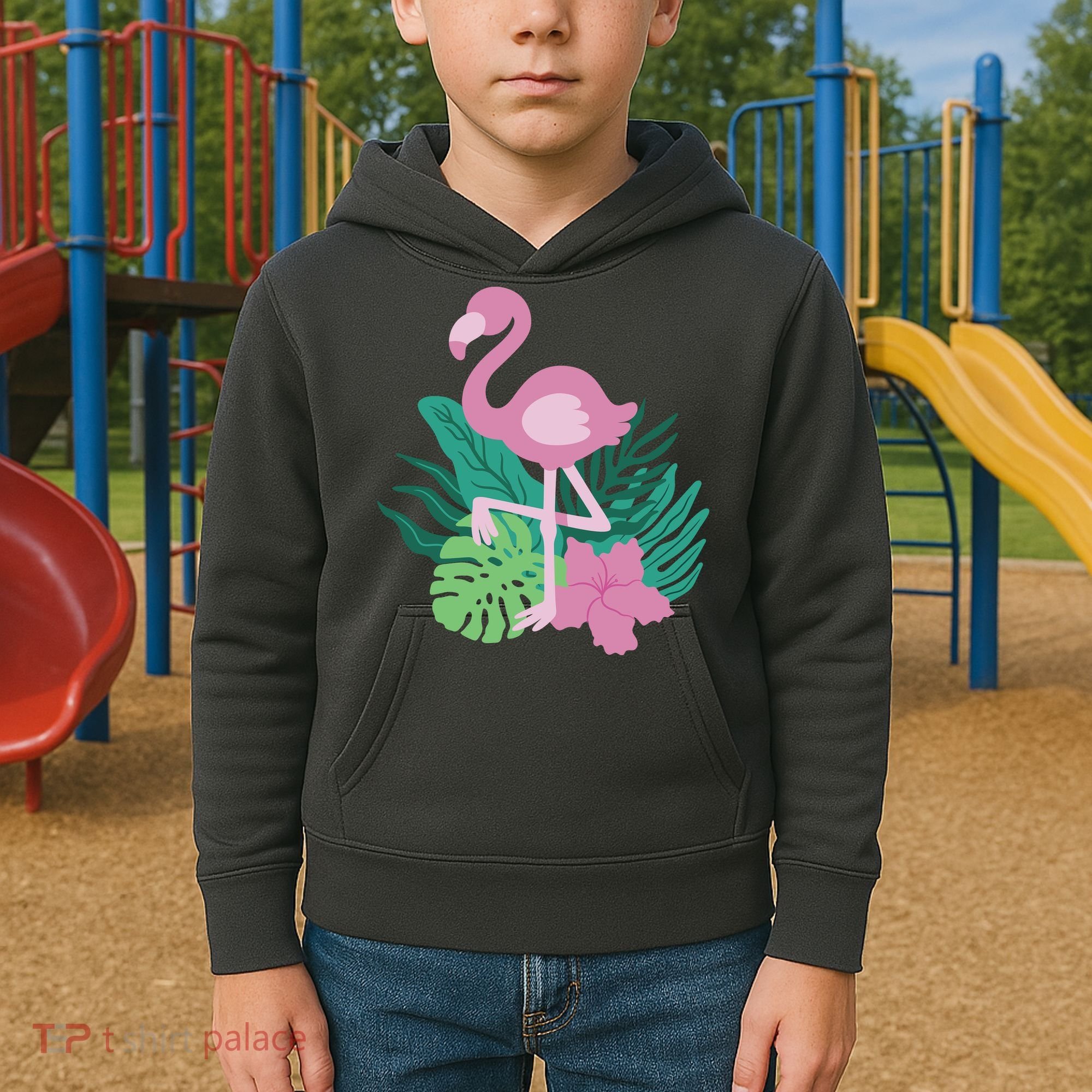 Tropical Flamingo Kids Hoodie