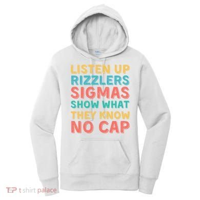 Testing For Teachers - Listen Up Rizzlers Women's Hoodie