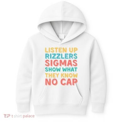 Testing For Teachers - Listen Up Rizzlers Kids Hoodie