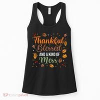 Thanksgiving Fall Thankful Blessed and Kind of A Mess Women's Tank Top thumb 0
