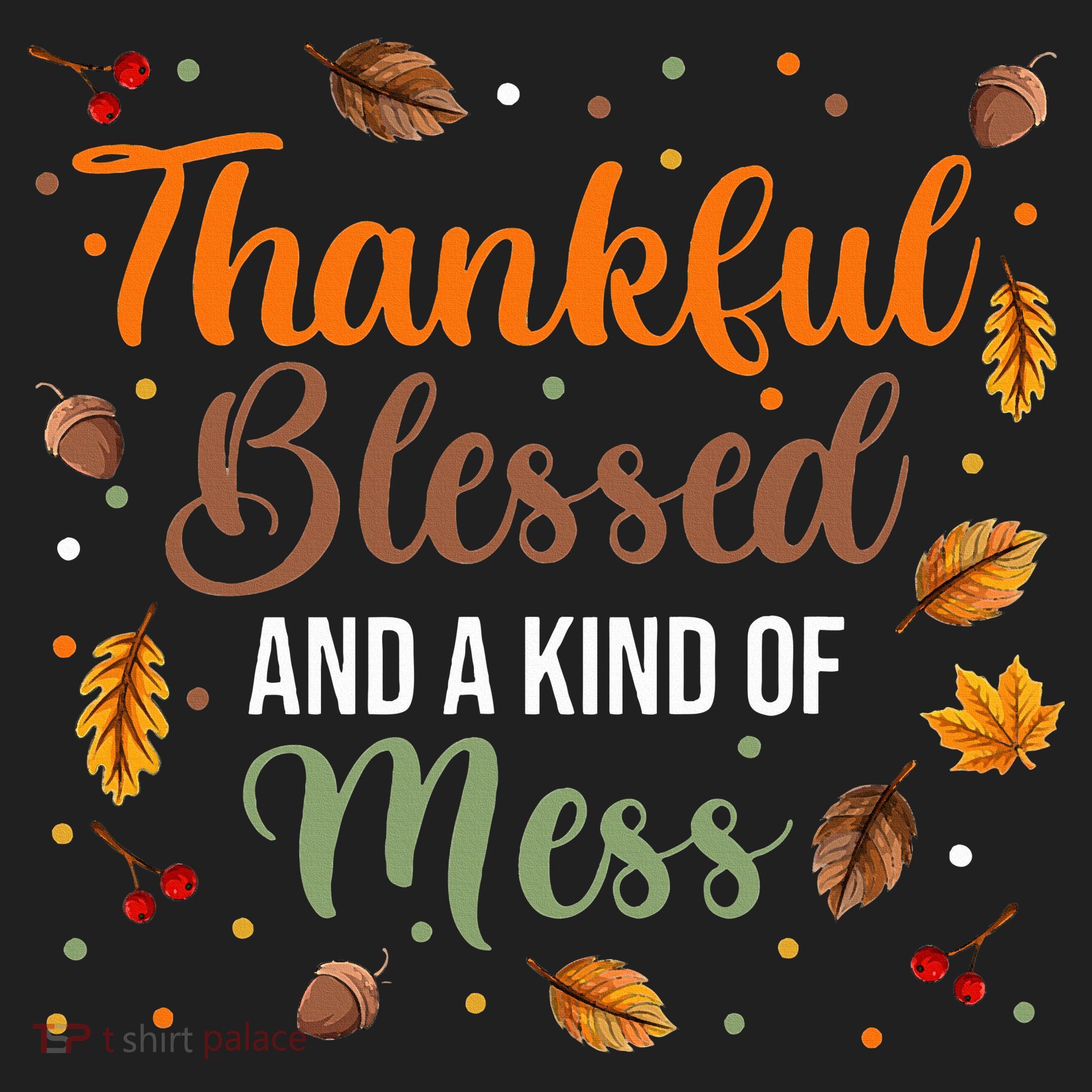 Thanksgiving Fall Thankful Blessed and Kind of A Mess Hat