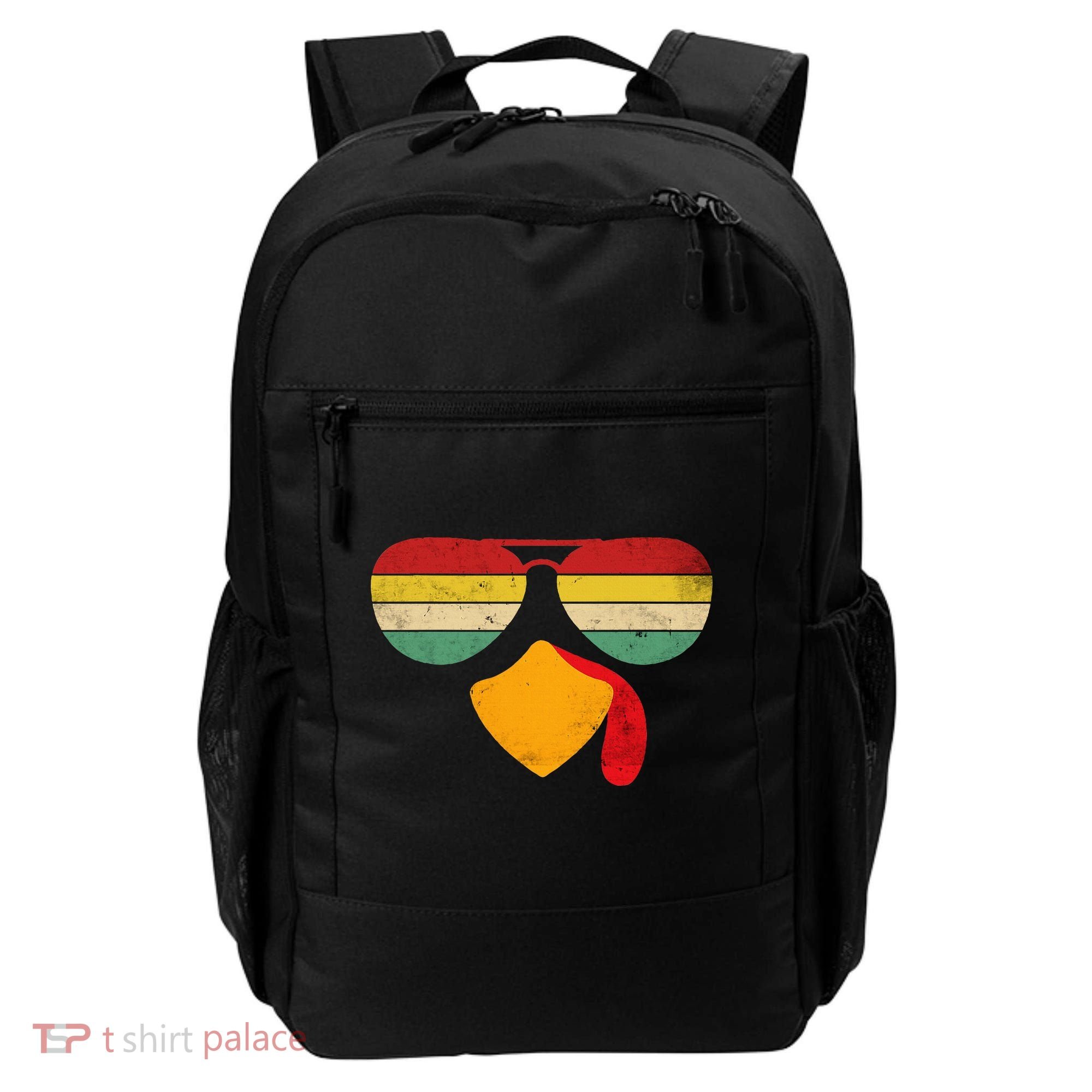 Turkey Face Thanksgiving Sunglasses Backpack