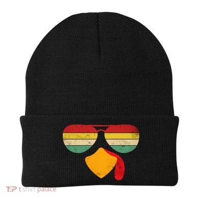 Turkey Face Thanksgiving Sunglasses Beanie