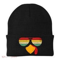 Turkey Face Thanksgiving Sunglasses Beanie thumb 0