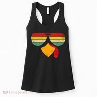 Turkey Face Thanksgiving Sunglasses Women's Tank Top thumb 0