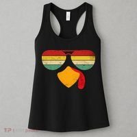 Turkey Face Thanksgiving Sunglasses Women's Tank Top thumb 3