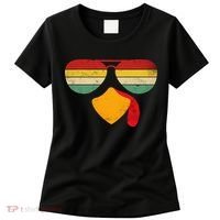 Turkey Face Thanksgiving Sunglasses Women's T-Shirt thumb 0