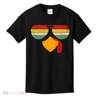 Turkey Face Thanksgiving Sunglasses Kids T-Shirt thumb 0