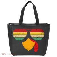 Turkey Face Thanksgiving Sunglasses Tote Bag thumb 0